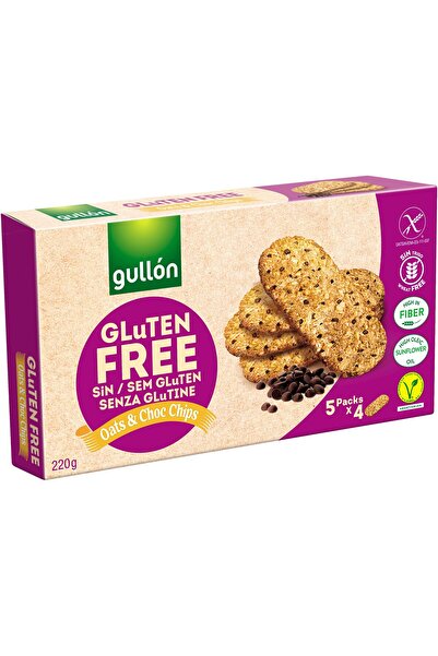 Gullon Gluten-Free Oat and Chocolate Chip Cookies, Gullon, 5x44g