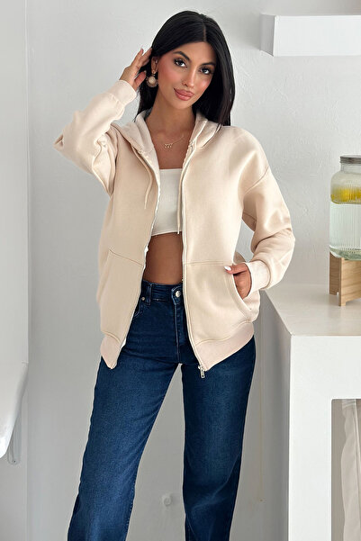 Noa Noa Φούτερ Unisex με φερμουάρ με κουκούλα – Casual Street Style