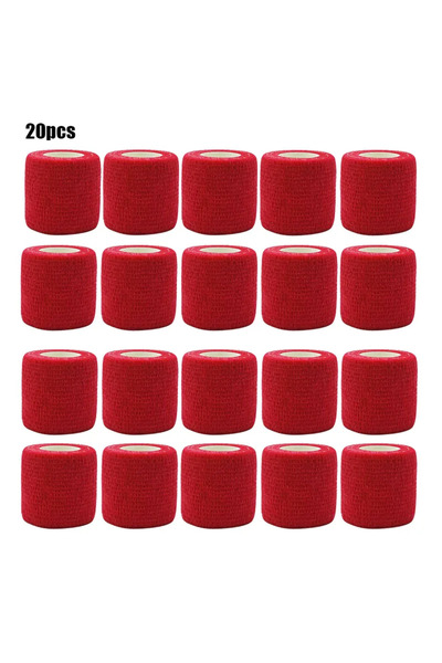 Choice 5cmX4.5m A0170-20pcs 1/3/6/20PCS Sports Self Adhesive Red Elasticn Bandages Anti-slip Athletic Nonw