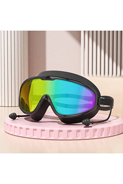 Choice نظارات سباحة سوداء كبيرة الحجم من الكتروبلات، نظارات سباحة بإطار كبير،...