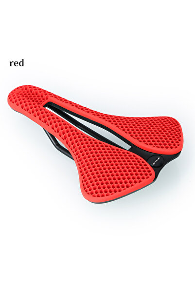 Choice سرج دراجة هوائية جبلية أحمر من TANKE على شكل قرص العسل، قابل للتنفس، خ...