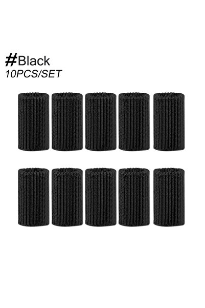 Choice أسود - 10 قطع 10 قطع واقيات أكمام الأصابع، أكمام أصابع رياضية، جبائر أ...