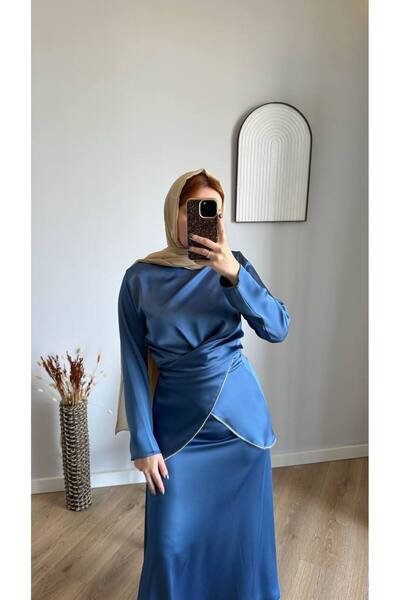 Abaya-AB Saten Zarif Davet Elbisesi