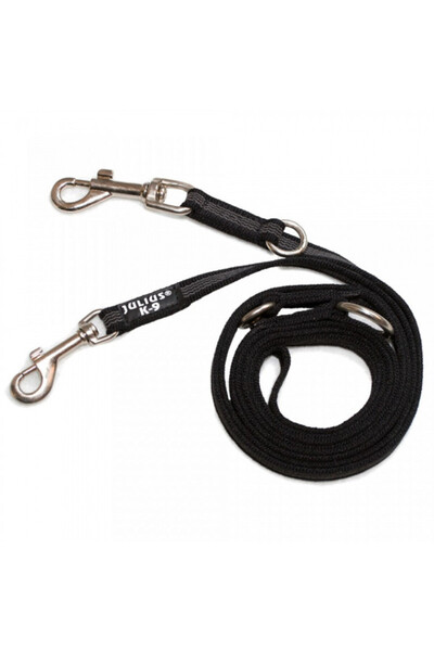 Julius K9 Lesa JK 9 Color & Gray, antiderapanta, cu maner, ajustabila - 2 car...