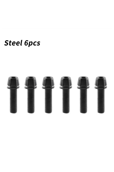 Choice7 Black steel MUQZI 6pcs Stem Bolts M5x17mm Bicycle Handlebar Stem Scre...