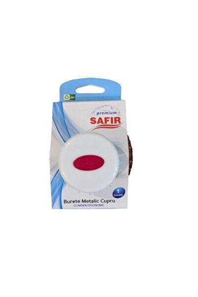 Turna Safir Copper Metallic Scrubber with Ergonomic Handle