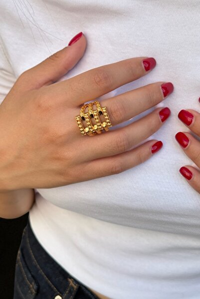 Utku Kuyumculuk 22 AYAR DORİKALI 4 SIRAKABURGA MODEL YÜZÜK