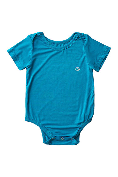 Anvi Baby Organic Bamboo Spandex Bodysuit - Blue_6-12M