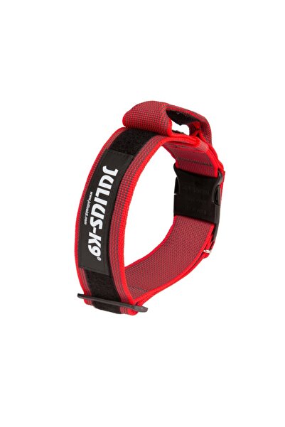 Julius K9 JK9 Color & Gray Collar, Handle and Safety Lock - 50mm - Red