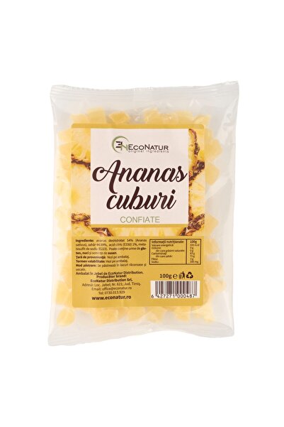 eco natura pet Cuburi de ananas 100g Econatur
