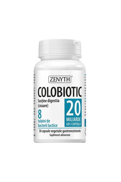Zenyth Pharmaceuticals Dietary Supplement Colobiotic Probiotic 20 Billion, Zenyth, 30 Capsules