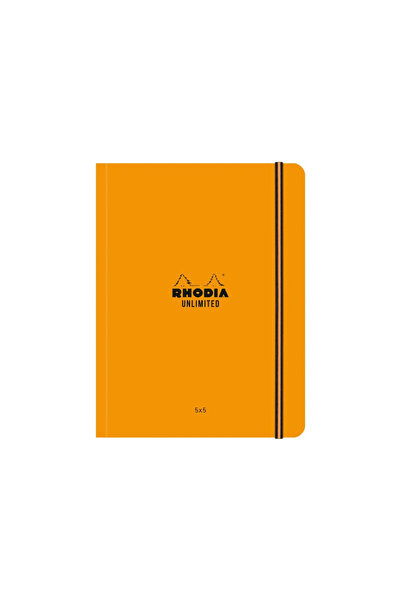 Rhodia Carnet nedatat A5+, 16 x 21 cm, 60 file, Unlimited, orange