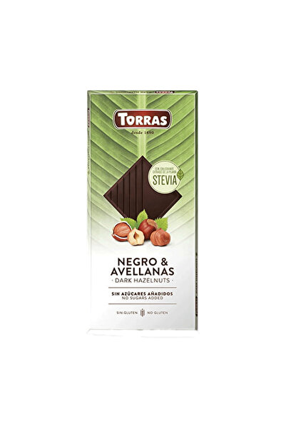 TORRAS Μαύρη σοκολάτα με φουντούκια χωρίς γλουτένη 125g