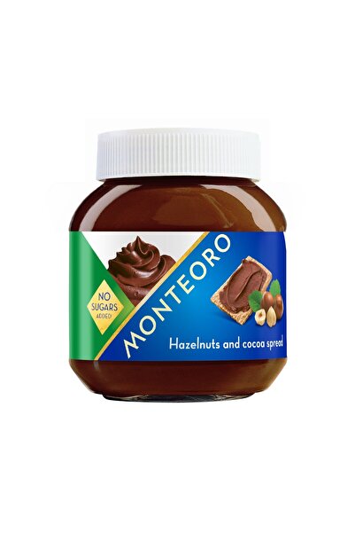 SLY NUTRITIA Monteoro Hazelnut Cocoa Spread, No Added Sugars, 350g