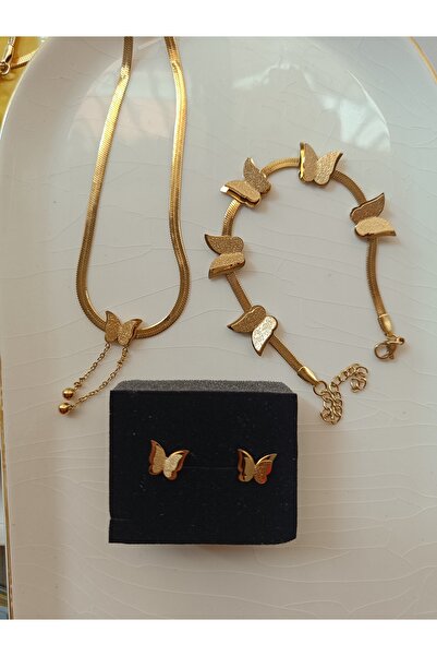 Kudi مجموعة أقراط سوار على شكل فراشة لامعة إيطالية من Ezme