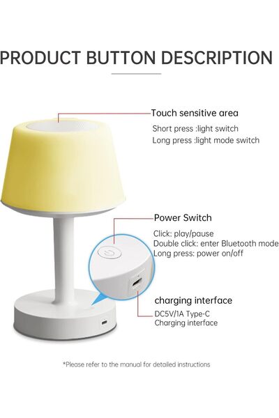 Generic Table Lamp Quran Speaker with Remote & APP Control – Bluetooth Speaker, 2000mAh Rechargeable