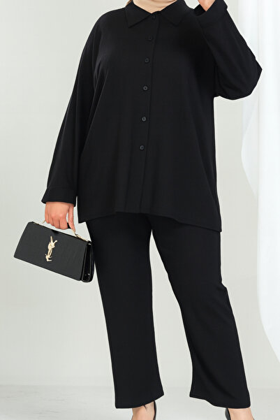 Mivoon Σετ πουκάμισο από ύφασμα με κουμπιά και γιακά, κατάλληλο για το μαντίλι, 2XL 6XL