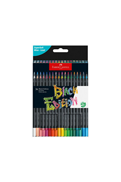 Faber Castell Faber-Castell triangular colored pencils black edition 36 color...