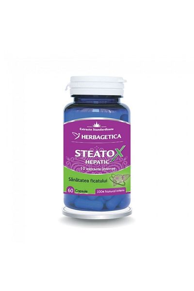 herbagetica Steatox Hepatic, Herbagetica, 60 capsules