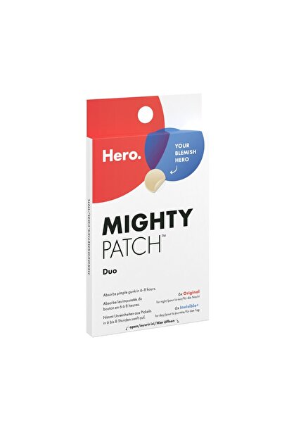 Hero Mighty Patch Duo Hydrocolloid Acne Patches for Whiteheads, 12 Pieces
