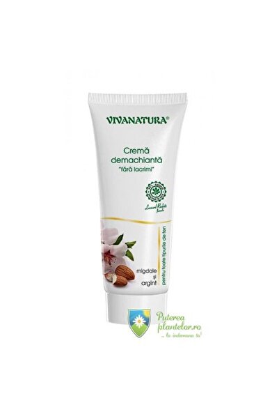 Vivanatura Cremă de curățare, VivaNatura, Argint Coloidal și Migdale, 75 ml