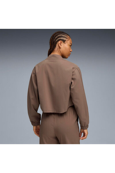 Puma Fashion Women's Brown Stand Collar Jacket