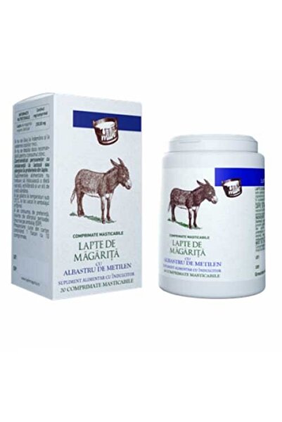 Mitofarm Lapte de măgăriță cu albastru de metilen 20 de comprimate masticabile Sintofarm
