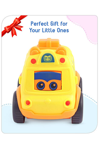 Babyhug Friction Powered Eye Rolling Ambulance Car, 3 Years+, 9.5 x 8 cm - Yellow