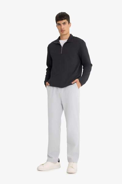 DeFacto New Season Regular Fit Waist Lace-Up Straight Leg Sweatpants with Pockets