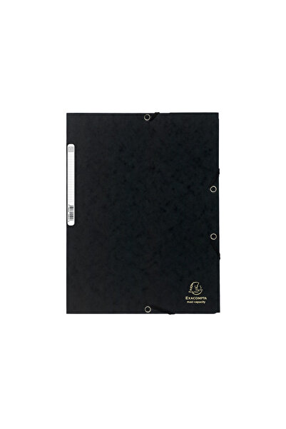 Exacompta Mapa din carton cu elastic, Negru