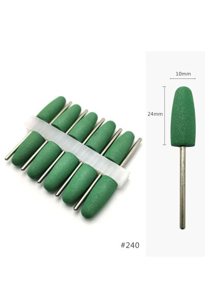 Choice4 F1024K-Green(D) HYTOOS 10 قطع من رؤوس مثقاب الأظافر المصنوعة من السيل...