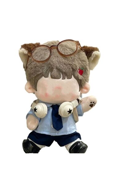 Choice ملابس دمية زرقاء للأولاد 20 سم، زي مدرسي مصغر، قميص تنكر، لعبة تغيير الملابس، منزل اللعب