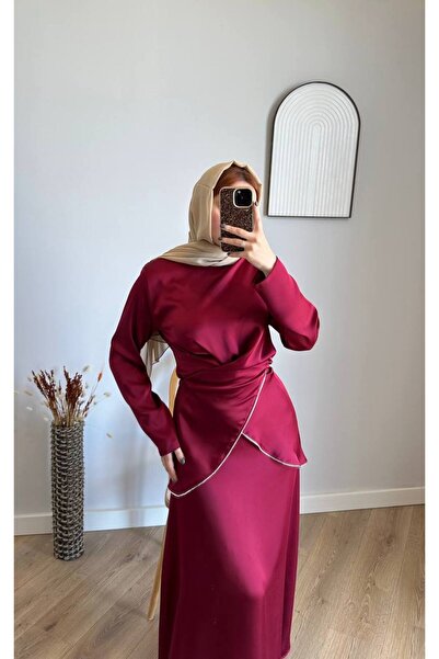 Abaya-AB Saten Zarif Davet Elbisesi