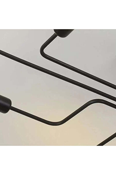 KORMAN TECHNIK Chandelier MODERNIST Hexa 6, 6x E27, Black, Modern Design