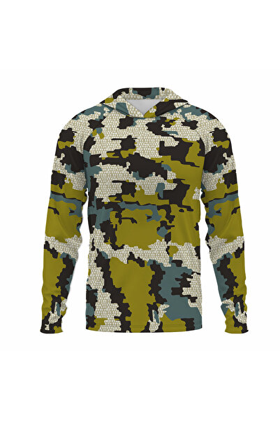 Choice L LWMC415 Fishing Shirts Men Sun Protection Hoodie Mask All-in-one Fishing Clothing Ropa Pesca Hunti