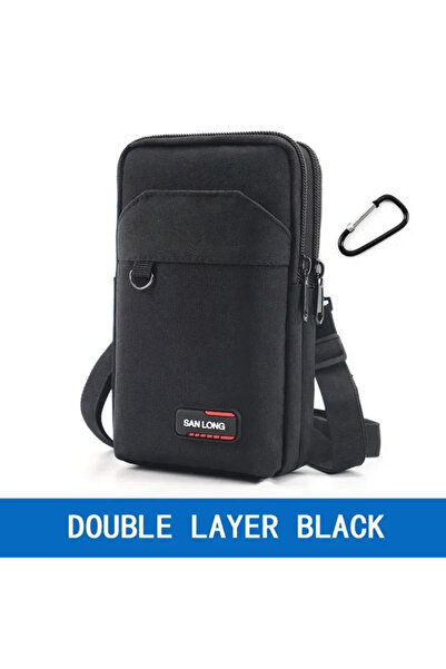 Choice Double Black Waterproof Waist Bag Purse Single/double Layer Outdoor Wa...