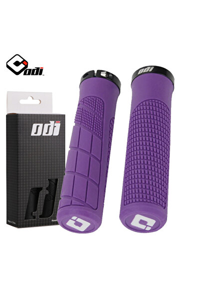 Choice ترقية - قفل مقبض دراجة ODI بنفسجي اللون، مقبض دراجة جبلية ناعم، 22.2 مم