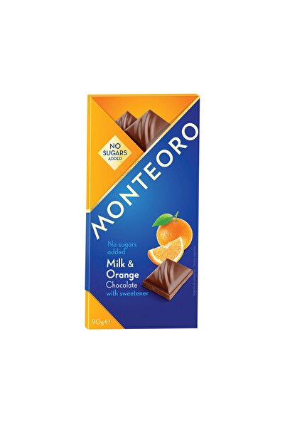 SLY NUTRITIA Ciocolată cu lapte și portocale, Monteoro, fără zaharuri adăugate, 90g