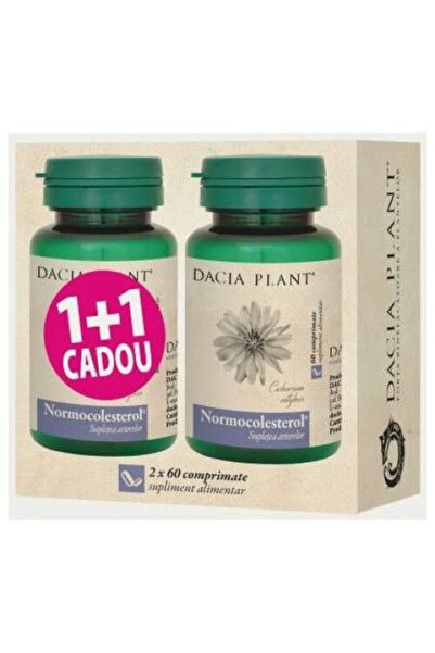 Dacia Plant Normocolesterol, supliment alimentar pentru menținerea nivelurilor normale, 2x60 comprimate