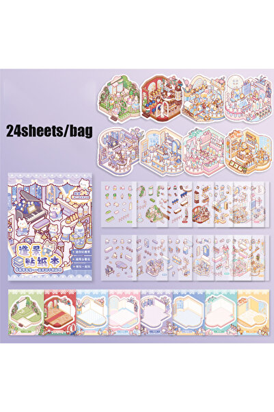 Choice1 S26626-1 24pcs/bag zoo small class meow wow wonderland series scenery...