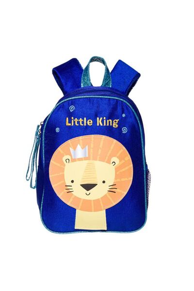 enerBio Ghiozdan preșcolar, Zola®, 26x12x31 cm, Albastru, Micul Leu