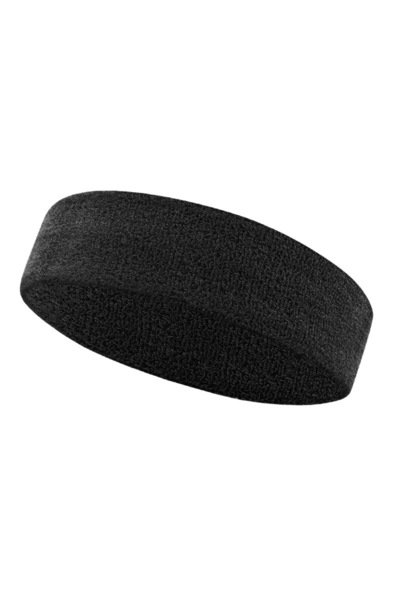 Aolikes Black Sports Headband,Cotton Sweat Head Bands,Moisture Wicking Athletic Terry Cloth Sweat Ba