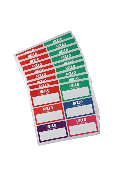 Choice 60 قطعة من بطاقات الأسماء، ملصقات "مرحبًا اسمي" 6 ألوان، ملصقات بطاقات...