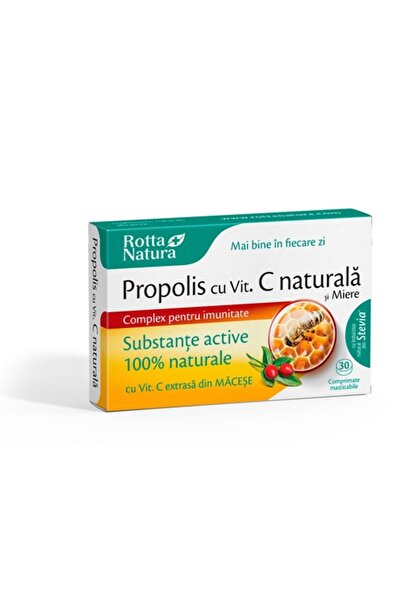Rotta Natura Propolis cu vitamina C, 30 de comprimate masticabile