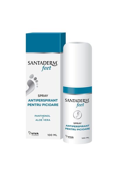 Viva Pharma Spray antiperspirant pentru picioare 100ml, Santaderm Feet