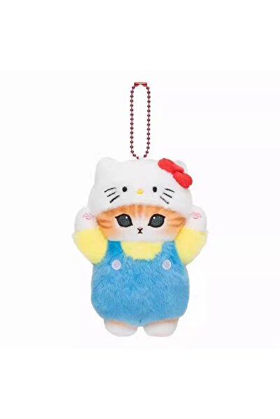 BANDAI green Kawaii Mofusand Cross-Dressing Sanrio Hello Kitty Kuromi Hanyodon Plush Keychain Pendant Anime