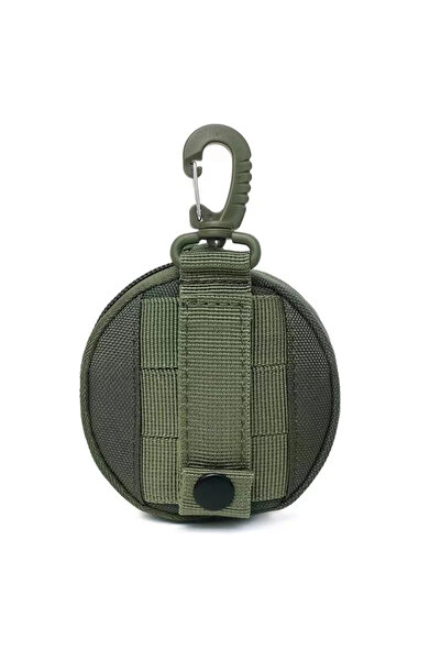 Choice green Outdoor Triangular Buckle Circular Parts Bag Earphone Bag U Disk U Shield Portable Earphone Pr