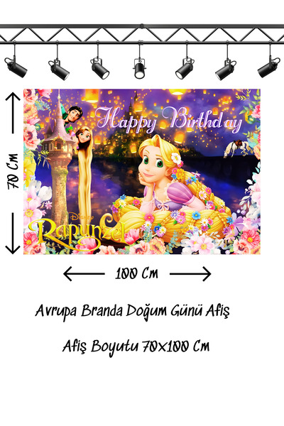 snowparty Banner za rođendan sa temom Rapunzel