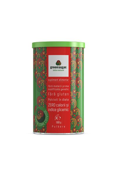 Remedia Powdered Sweetener, Green Sugar, 1 Kg Metal Box