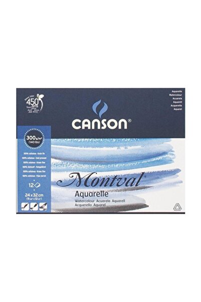 Canson Montval Watercolor Block 24X32Cm 12Sheets 300Gr